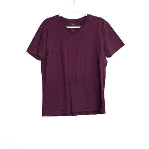 Arizona Jean Co. Mens V-Neck T-Shirt Medium Purple Short Sleeve Soft & Comfortab